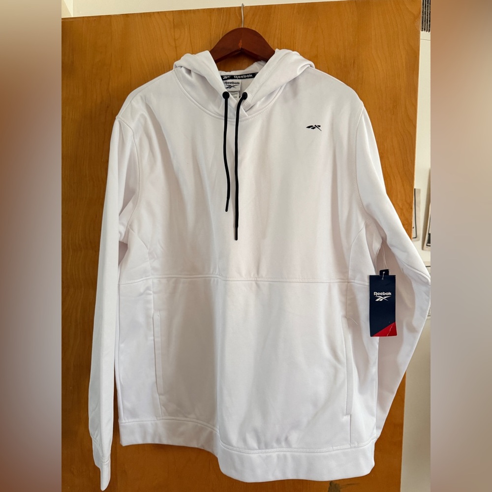 Reebok Men's White Hoodie Jacket